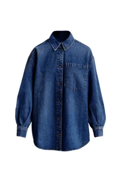 Alex Shirt Washed Dark Blue