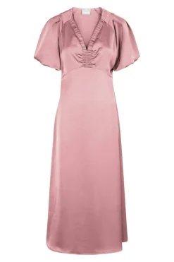 Illana Heavy Sateen Dress Evening Rose